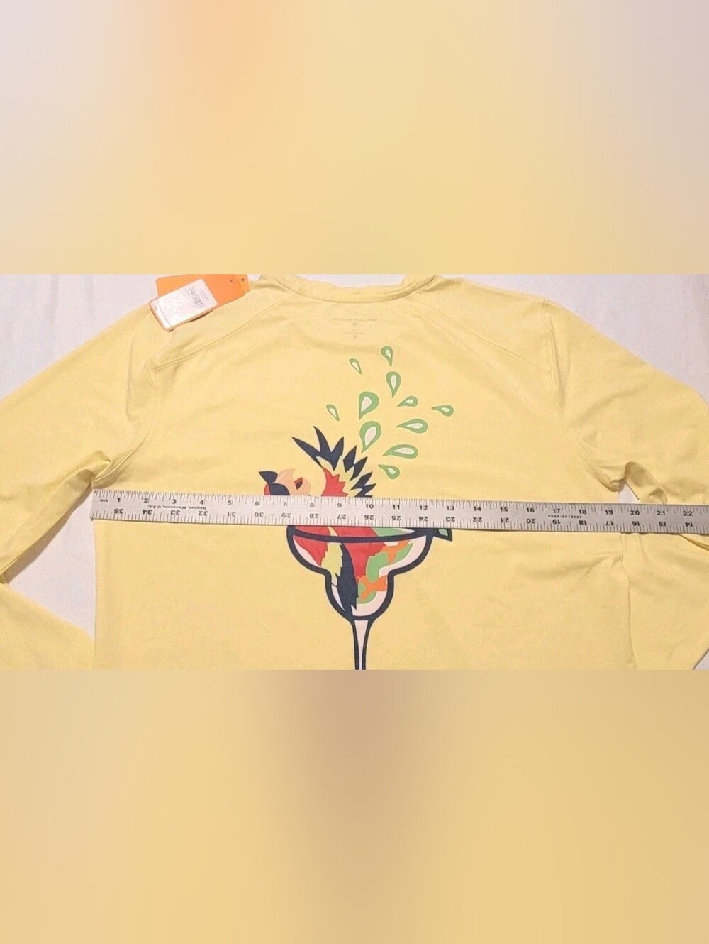Margaritaville Parrothead Club Long Sleeve T-Shirt Elfin Yellow SMALL UPF50 NWT - Picture 9 of 10